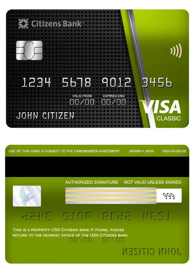 USA Citizens bank visa classic card